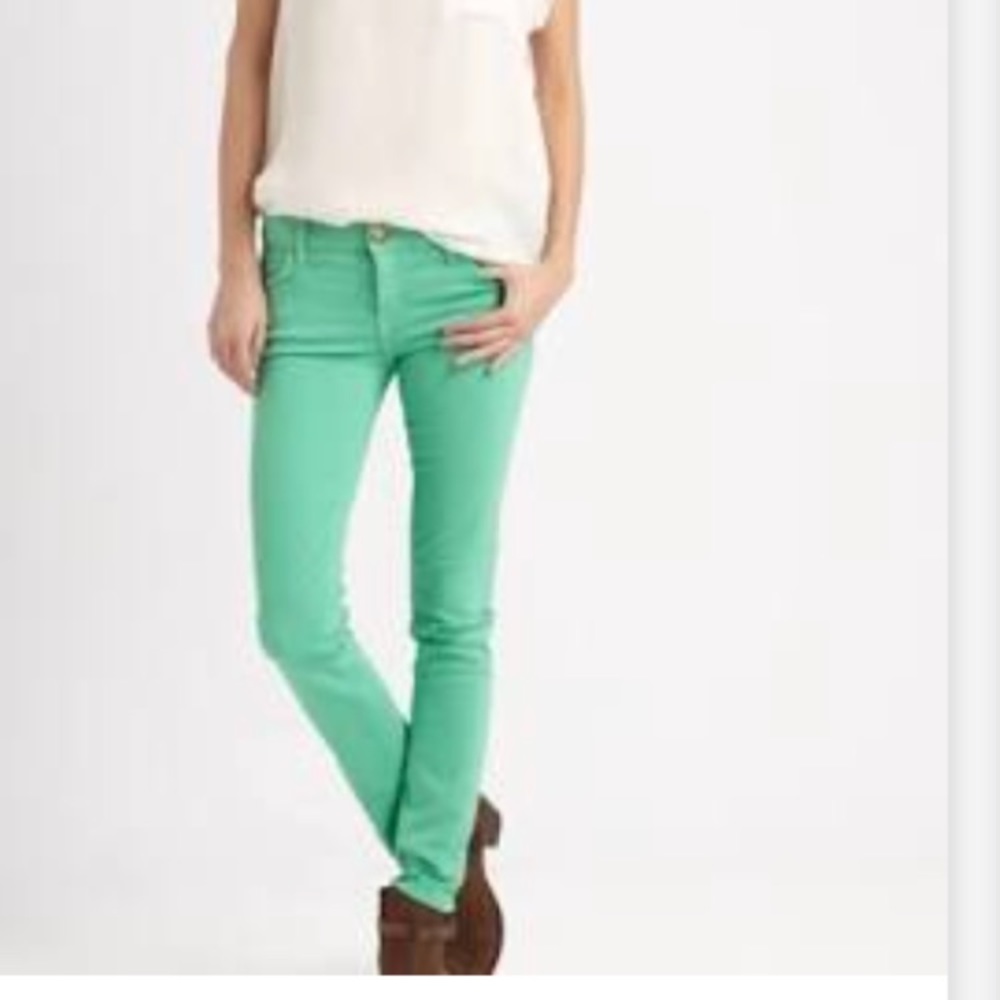 CURRENT / ELLIOTT The Ankle Skinny Winter Green